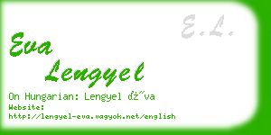 eva lengyel business card